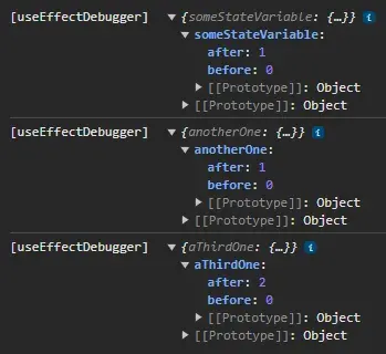 useEffectDebugger console