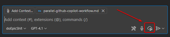 coding agent button